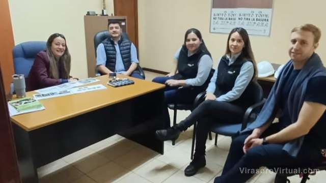 Recibieron en la planta de reciclaje a representantes de Bosques del Plata: