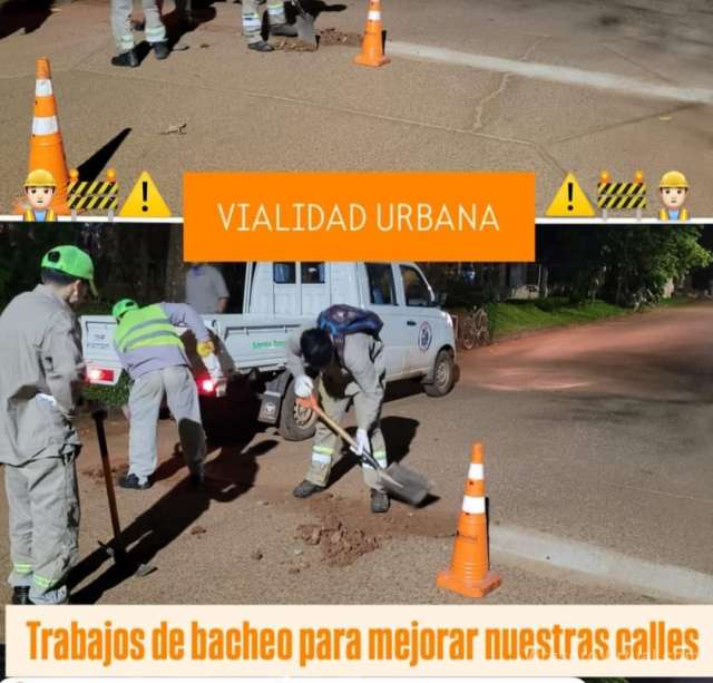Trabajos de Bacheo para mejorar las calles
