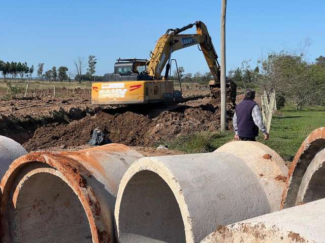 Afirman que el plan hídrico en paraje Curtiembre está en un 75% de finalización