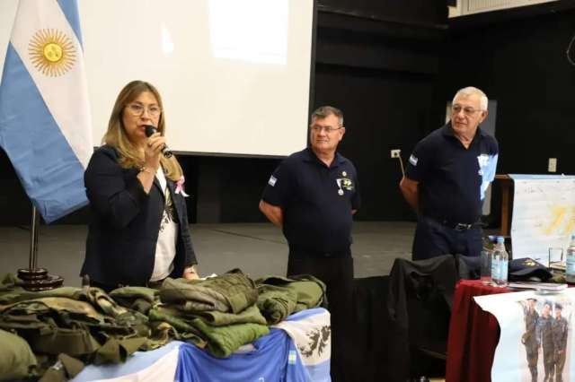 Visita de ex combatientes de Malvinas en Virasoro