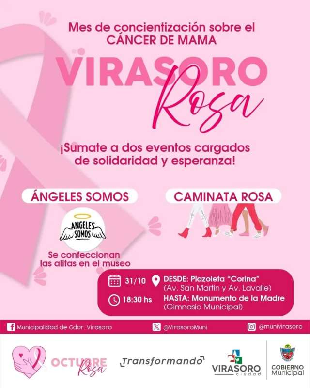 Te invitan a participar de 2 actividades cargadas de emotividad:   ANGELES SOMOS y CAMINATA ROSA
