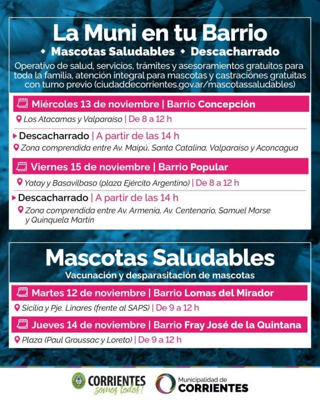 El programa "La Muni en tu Barrio" continúa con sus actividades