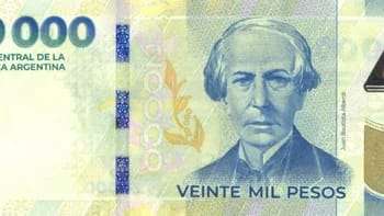 El nuevo billete de 20.000 pesos tiene varias medidas de seguridad