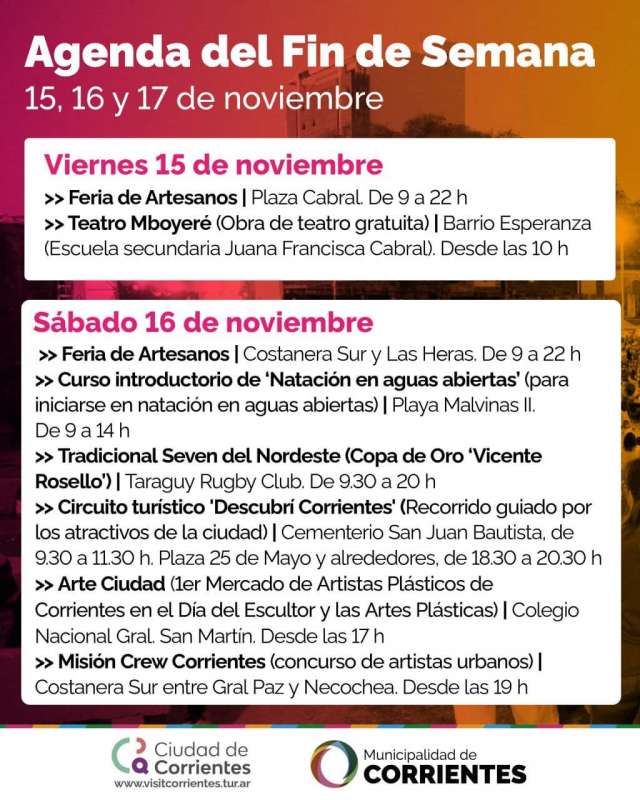 Agenda Fin de Semana