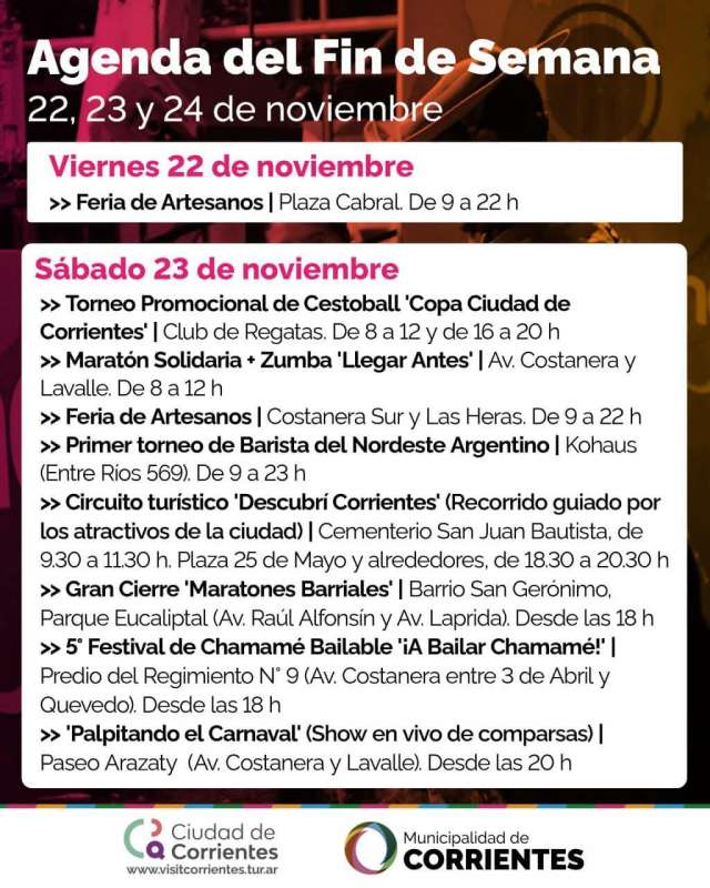 Agenda del Fin de Semana