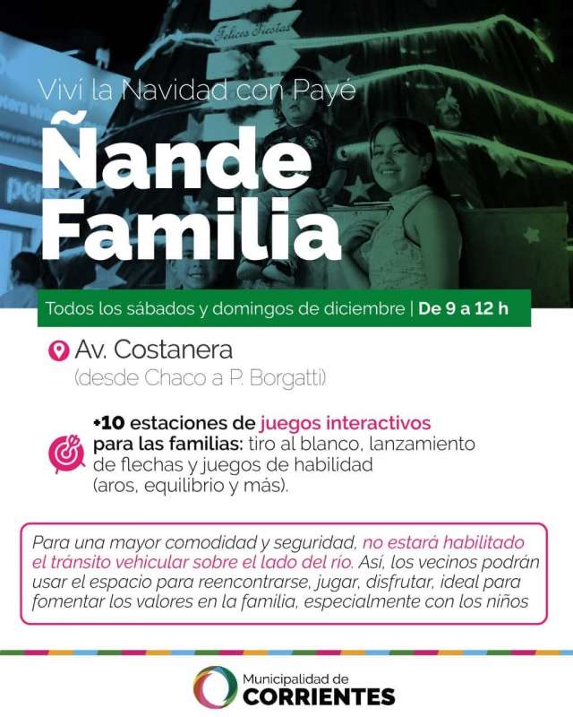 La ciudad presenta #ÑandeFamilia, un evento navideño para disfrutar con la familia