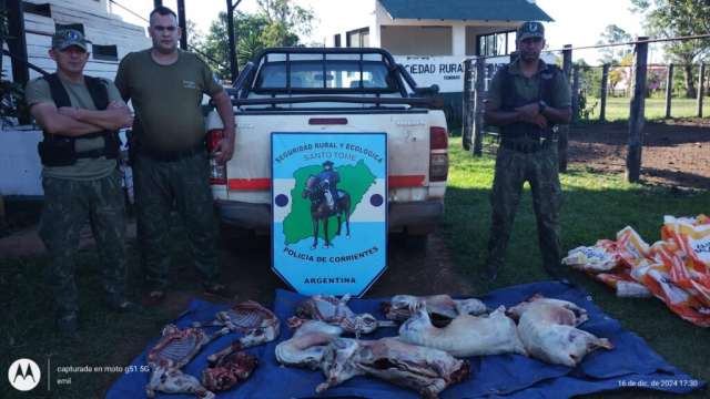 La Policía Rural y Ecológica de Santo Tomé detuvo a dos personas