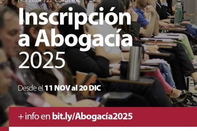 UNNE informa que la inscripción a la carrera de Abogacía 2025 está abierta