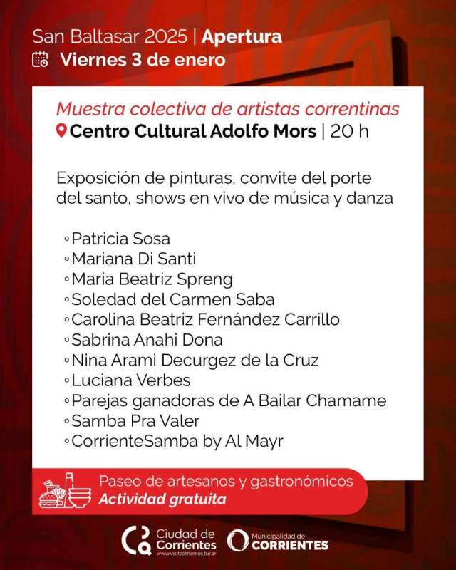 Se celebrará la Festividad de San Baltasar en la ciudad con shows en vivo