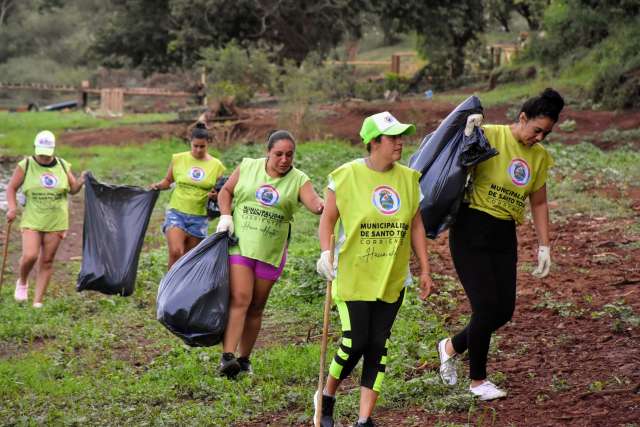 La Municipalidad de Santo Tomé ha iniciado una importante labor de limpieza en la costa del río Uruguay,