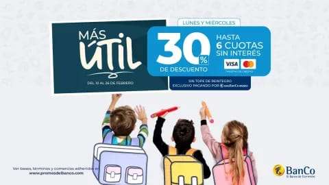 Llega "Más util" la promo del Banco de Corrientes para el inicio de clases