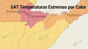 La provincia de Corrientes se encuentra bajo alerta roja y naranja por temperaturas extremas de calor