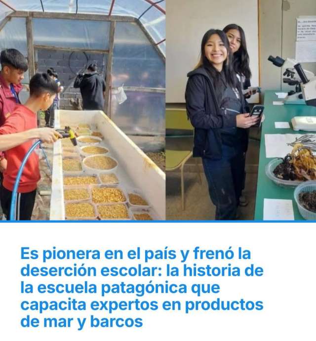En Chubut funciona un secundario en el que los estudiantes crían cada año 280 millones de larvas de mejillones