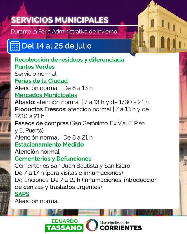 Servicios durante Feria Administrativa