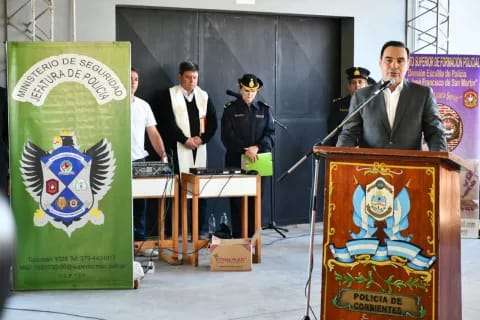 Valdés dejó inaugurado el Complejo Formativo Policial Santa Catalina
