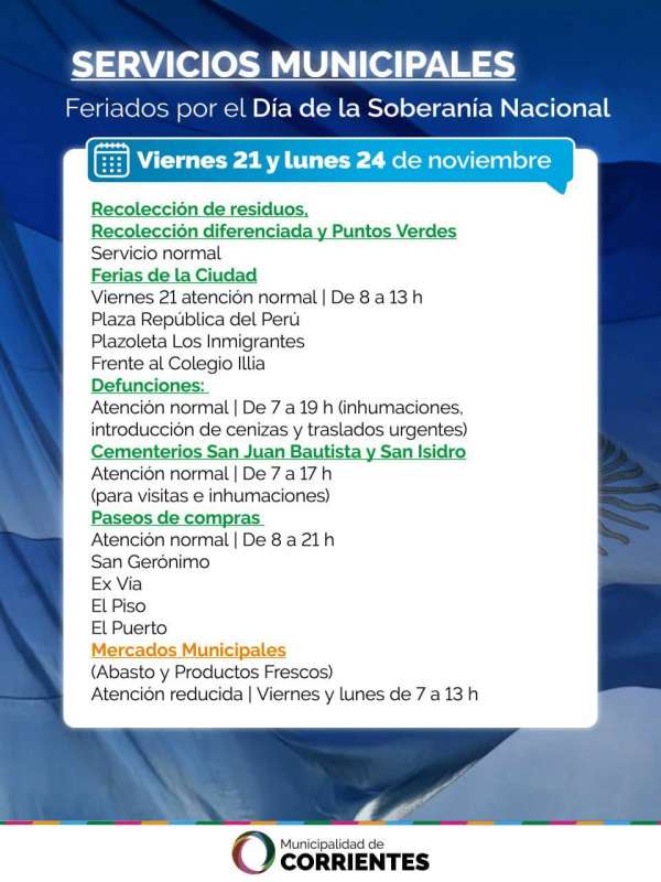 Servicios Feriado