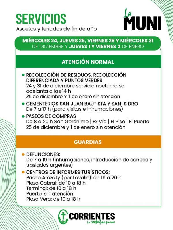 Servicios de las Fiestas
