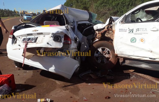 Accidente vial deja dos personas fallecidas en ruta nacional 14