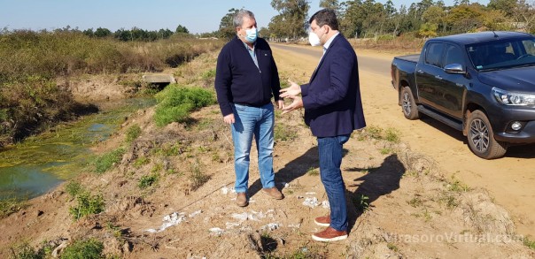 Schiavi visitó el predio donde la Municipalidad de Alvear planifica un parque industrial