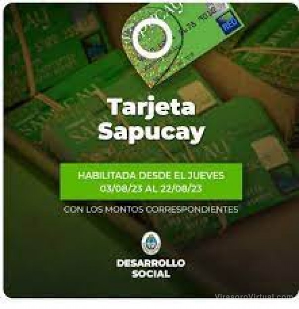 Desde este jueves 3 de agosto se habilitan las Tarjetas Sapucay
