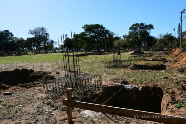 Desde la Secretaría de Infraestructura del municipio, se está ejecutando la obra para el nuevo multiespacio del Polideportivo