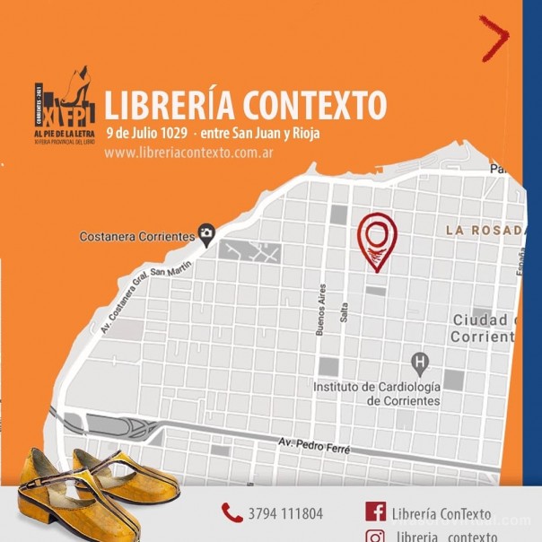 Invitación de la Feria para recorrer presencialmente los comercios editoriales de la ciudad