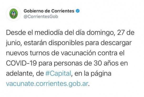 Desde mañana se podrá descargar turnos para personas mayores de 30 años