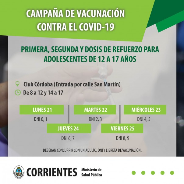 Salud Pública comunica puntos de aplicación de la vacuna contra el Covid-19