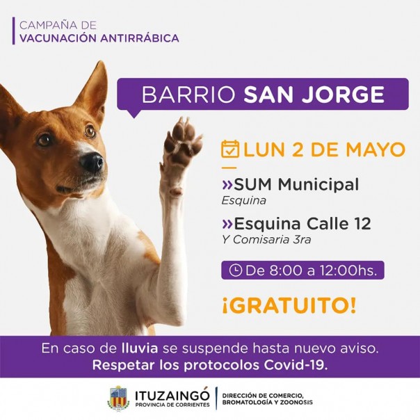 Campaña de vacunación antirrábica