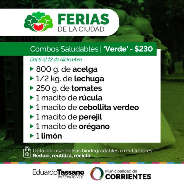 Las Ferias de la Ciudad llegan nuevamente a los barrios 17 de Agosto, Berón de Astrada y San Gerónimo