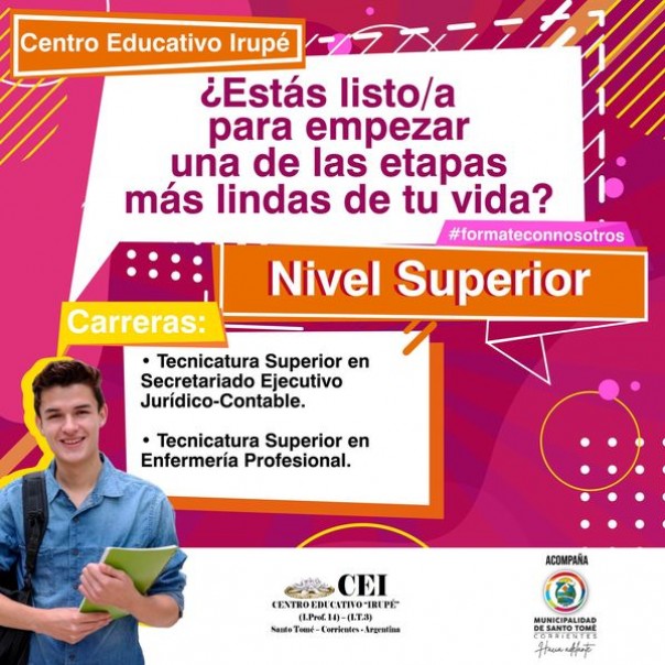 Conocé la oferta académica del Centro Educativo Irupé