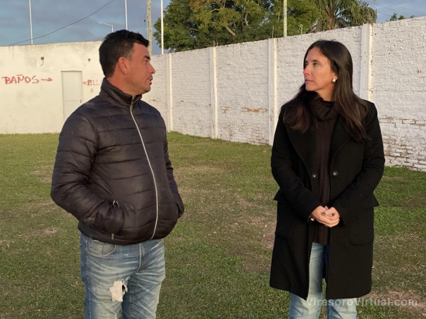 Goya : Diputada Brambilla recorrió obras que gestionó ante Valdés para el Bº San Ramón