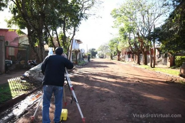 Obras : comenzaron los trabajos para el pavimento en Gogo Navajas