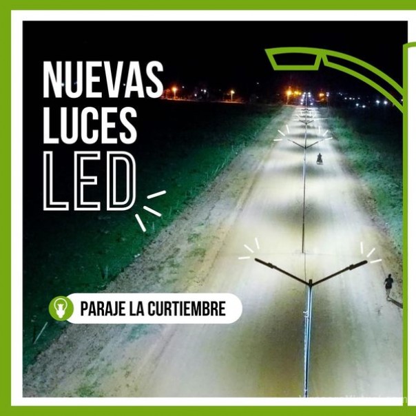 Nueva iluminación para el ingreso al paraje La Curtiembre