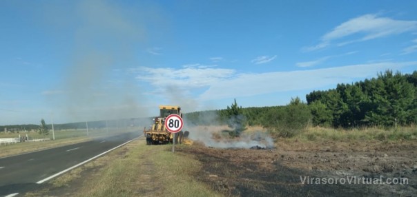 Incendio en Ituzaingó: la ministra Gabur colaboró para evitar que el fuego avance sobre el Parque Industrial