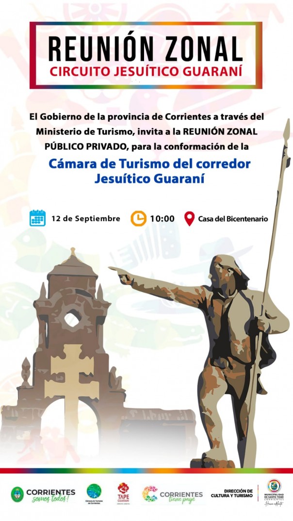 Santo Tomé: sede de la reunión zonal para la conformación de la Cámara de Turismo Corredor Jesuítico Guaraní