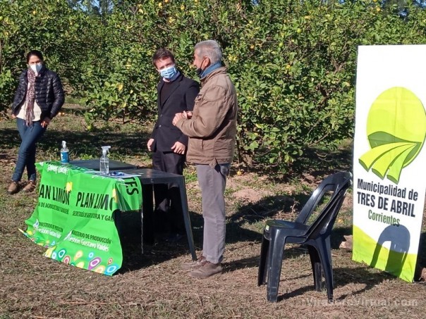 El Plan Limón llega a Tres de Abril, una zona clave para el desarrollo de la cuenca citrícola en el departamento