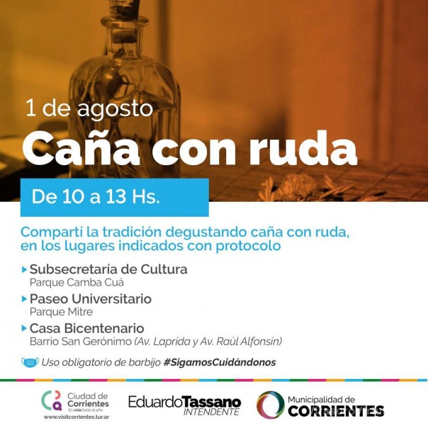Degustación de caña con ruda en diferentes lugares de la ciudad