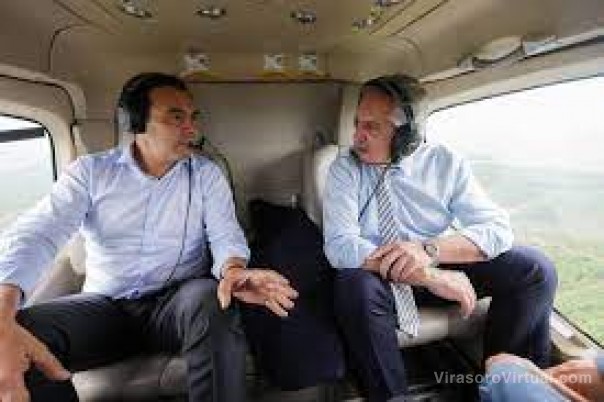 Alberto Fernández y Valdés sobrevolaron las zonas más afectadas por el fuego