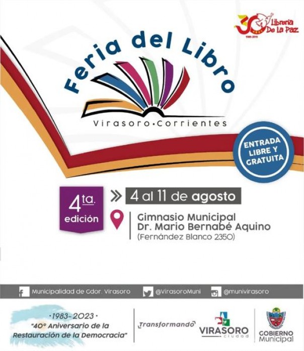 Cronograma de la 4ta Edición de la #Feria Del Libro
