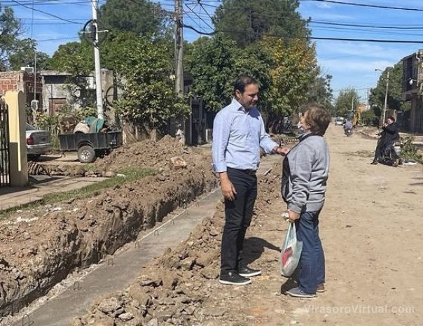 Valdés destacó el avance de obras viales en Capital