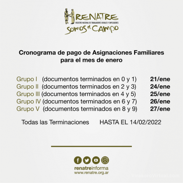RENATRE: Pagan prestaciones por desempleo