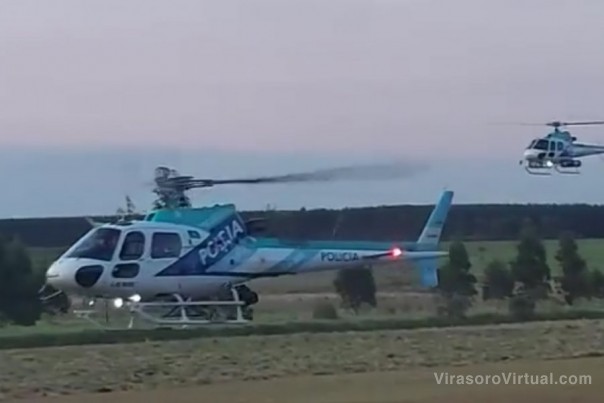 Llegaron a Virasoro tres helicópteros hidrantes enviados por Buenos Aires