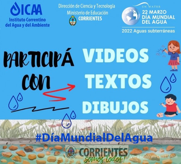 El ICAA invita a las escuelas a sumarse a la campaña “Haciendo Visible lo Invisible” por el Día Mundial del Agua