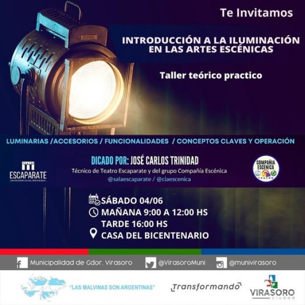 Taller Introducción a la iluminación de las artes escénicas