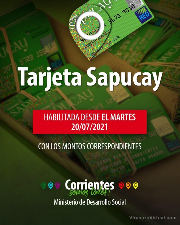 Desde hoy se habilitan las tarjetas Sapucay