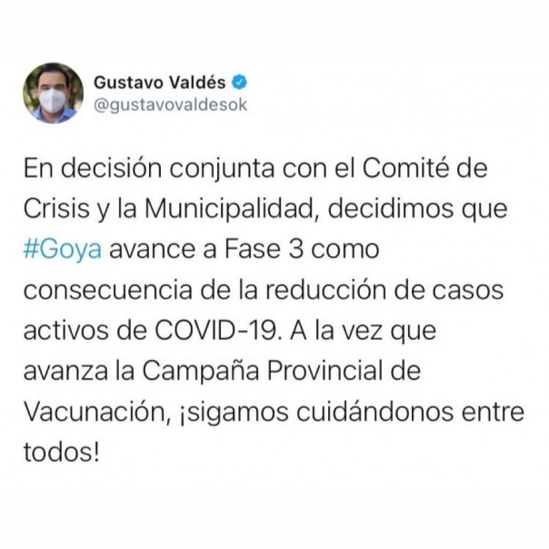Goya avanza a Fase 3
