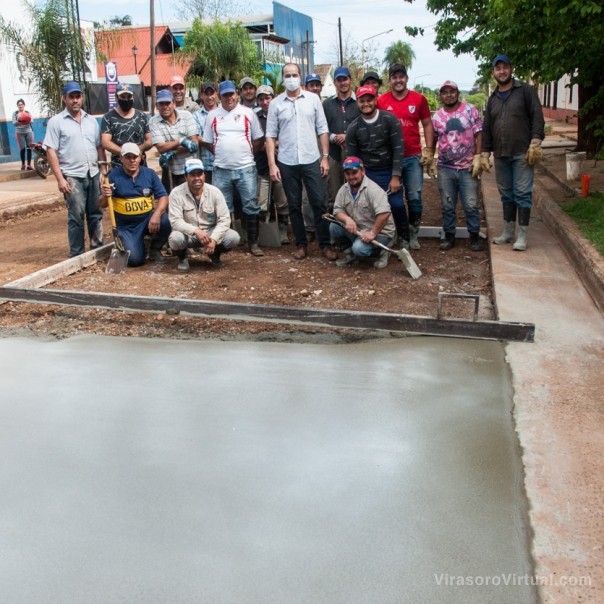Obra de pavimentación de Roque Saenz Peña