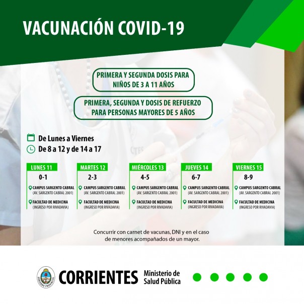 Salud Pública comunica cronograma de las vacunas contra el Covid-19 y la Antigripal