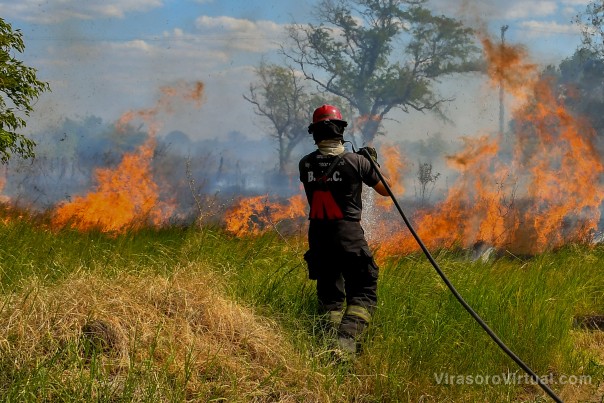 La Provincia coordina intensa labor de distintos organismos para sofocar incendios en Capital e interior de Corrientes
